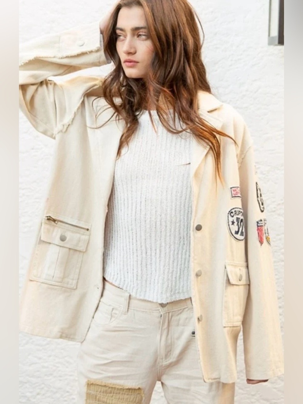 POL Vintage Patch Military Derby Jacket - Picture 3 of 13